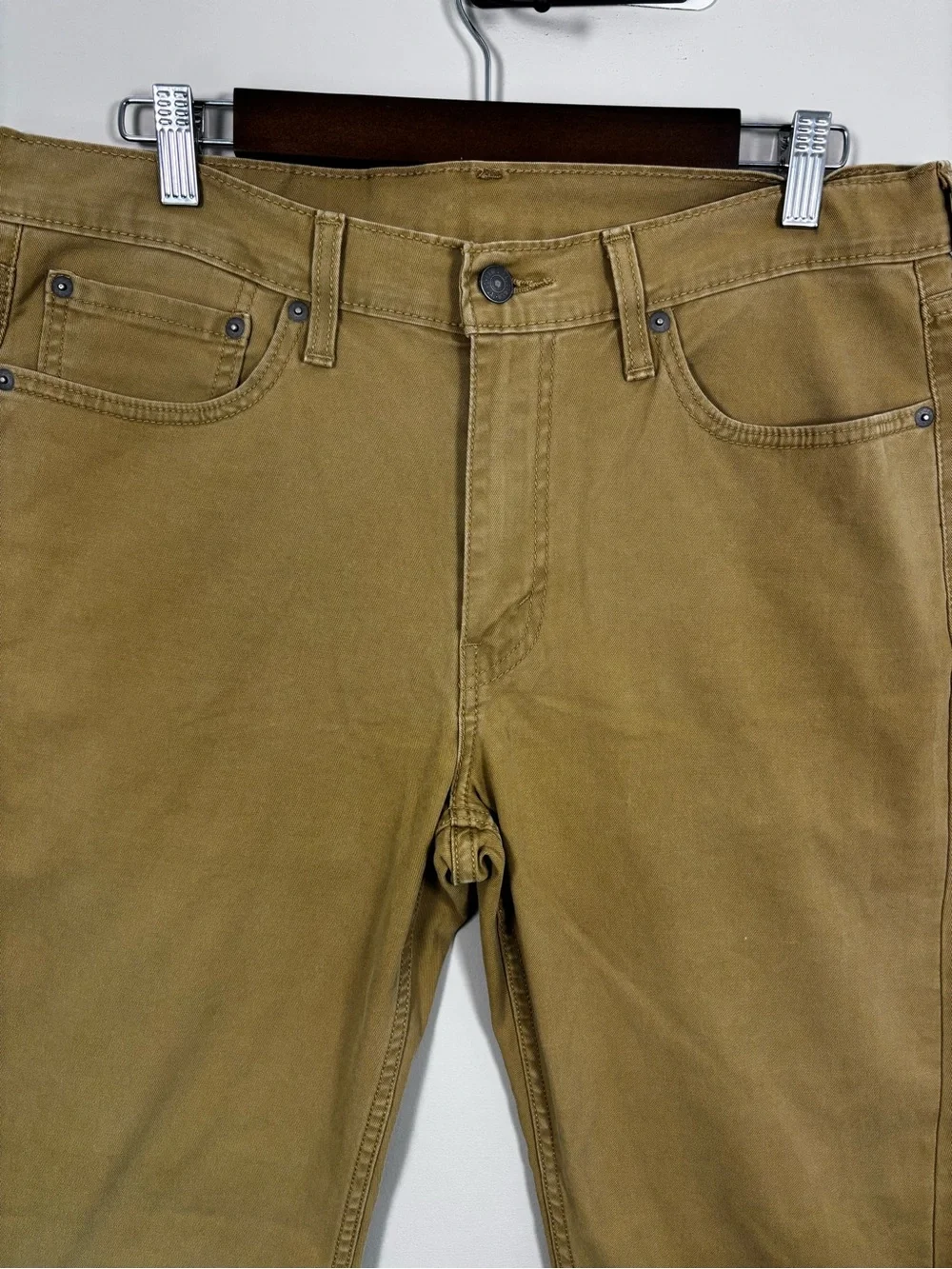 Levi’s 514 Men’s Straight Fit Stretch Jeans W33 L30 Mustard Brown Tan